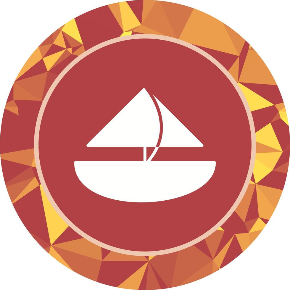 Small Yacht Vector Icon