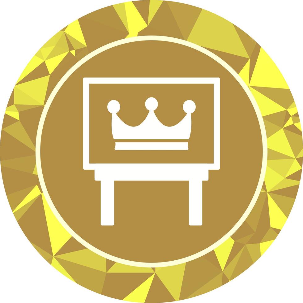 icono de vector de exhibición de corona