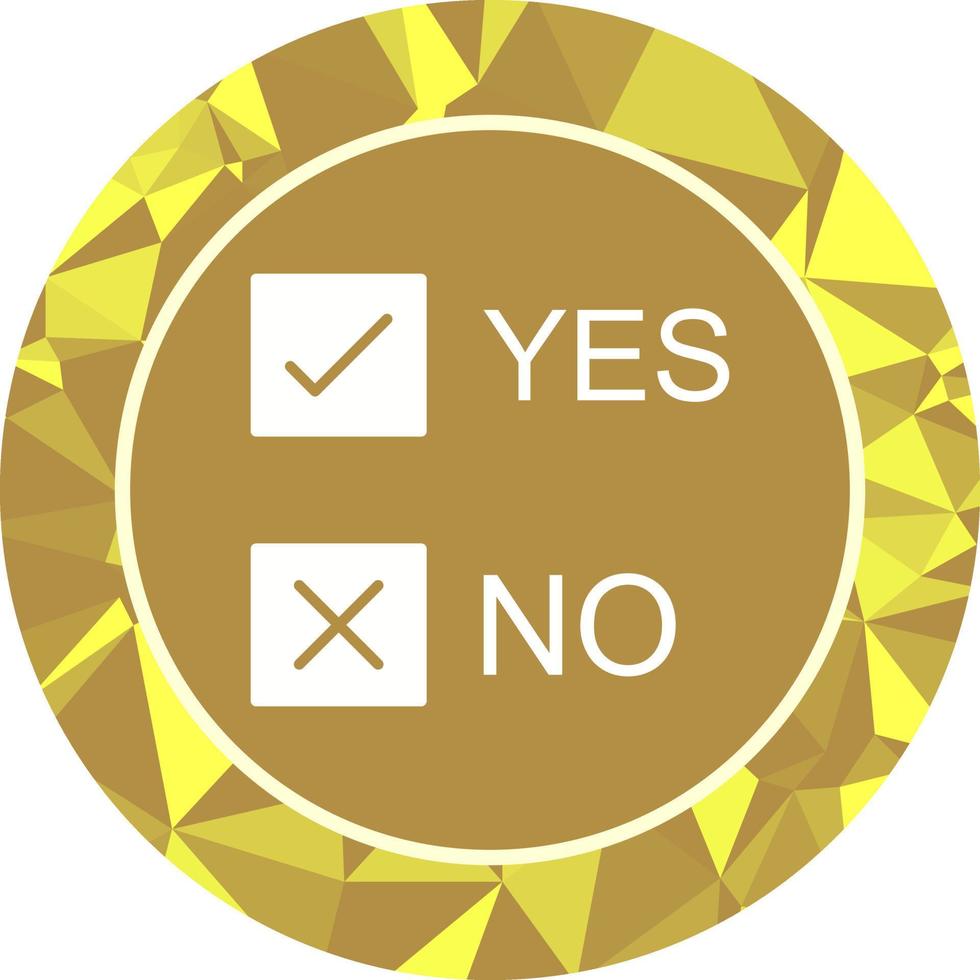 Yes No Option Vector Icon