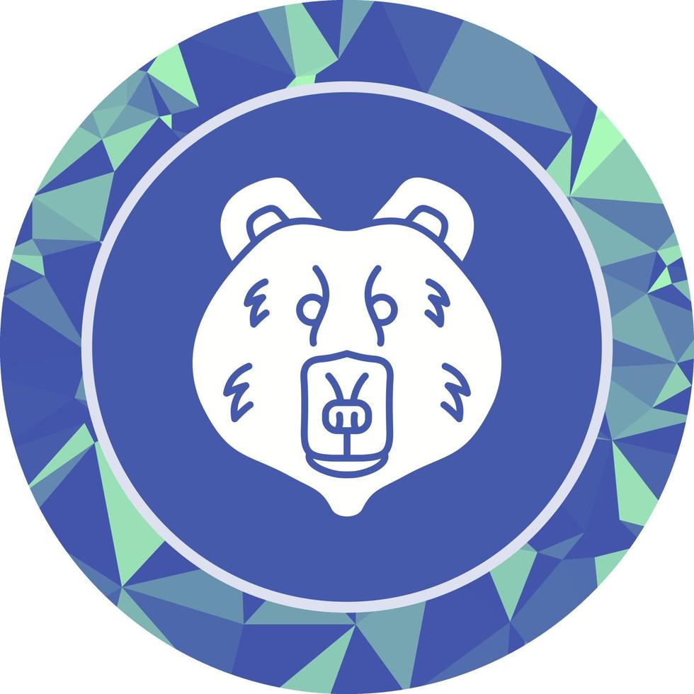 icono de vector de oso polar