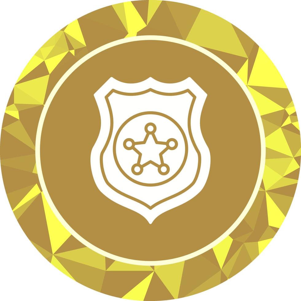 icono de vector de escudo de policía