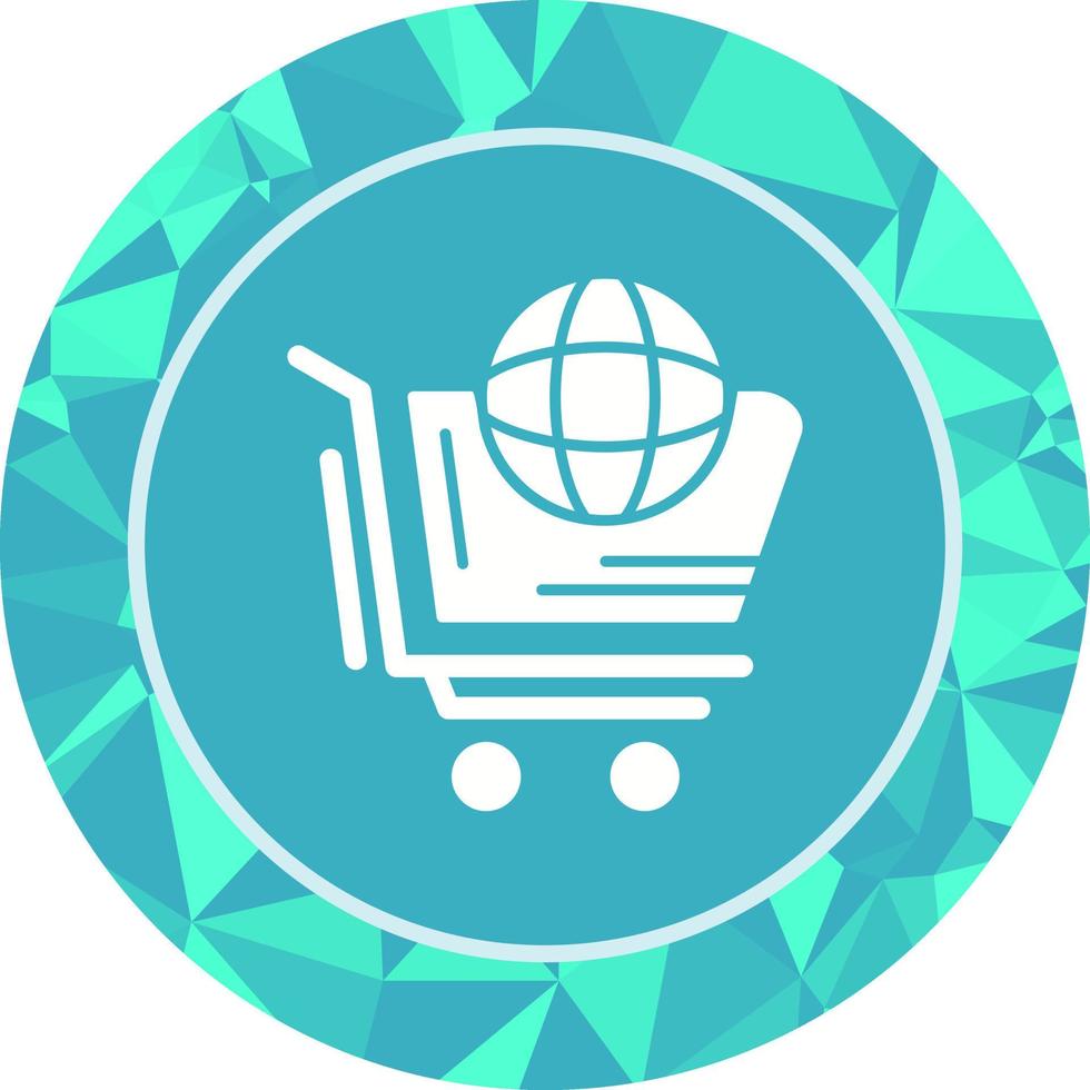 icono de vector de compras del mundo