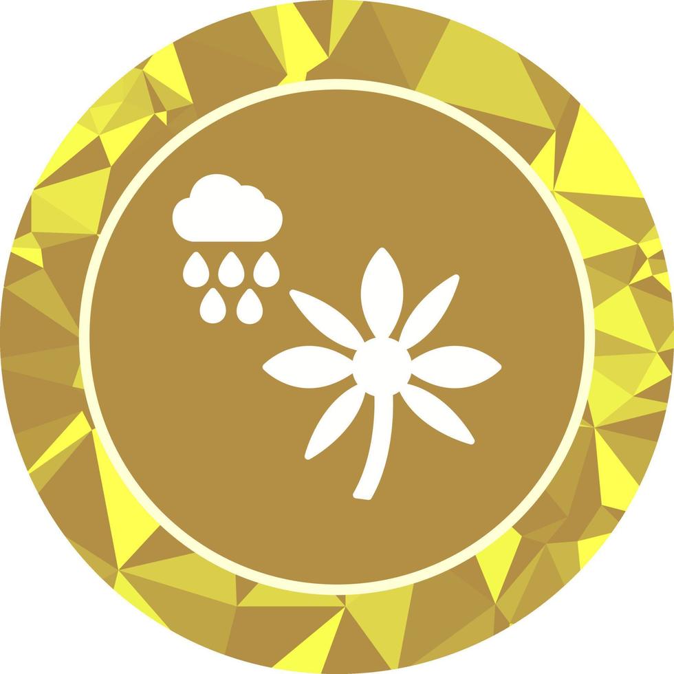 Flower with rain Vector Icon