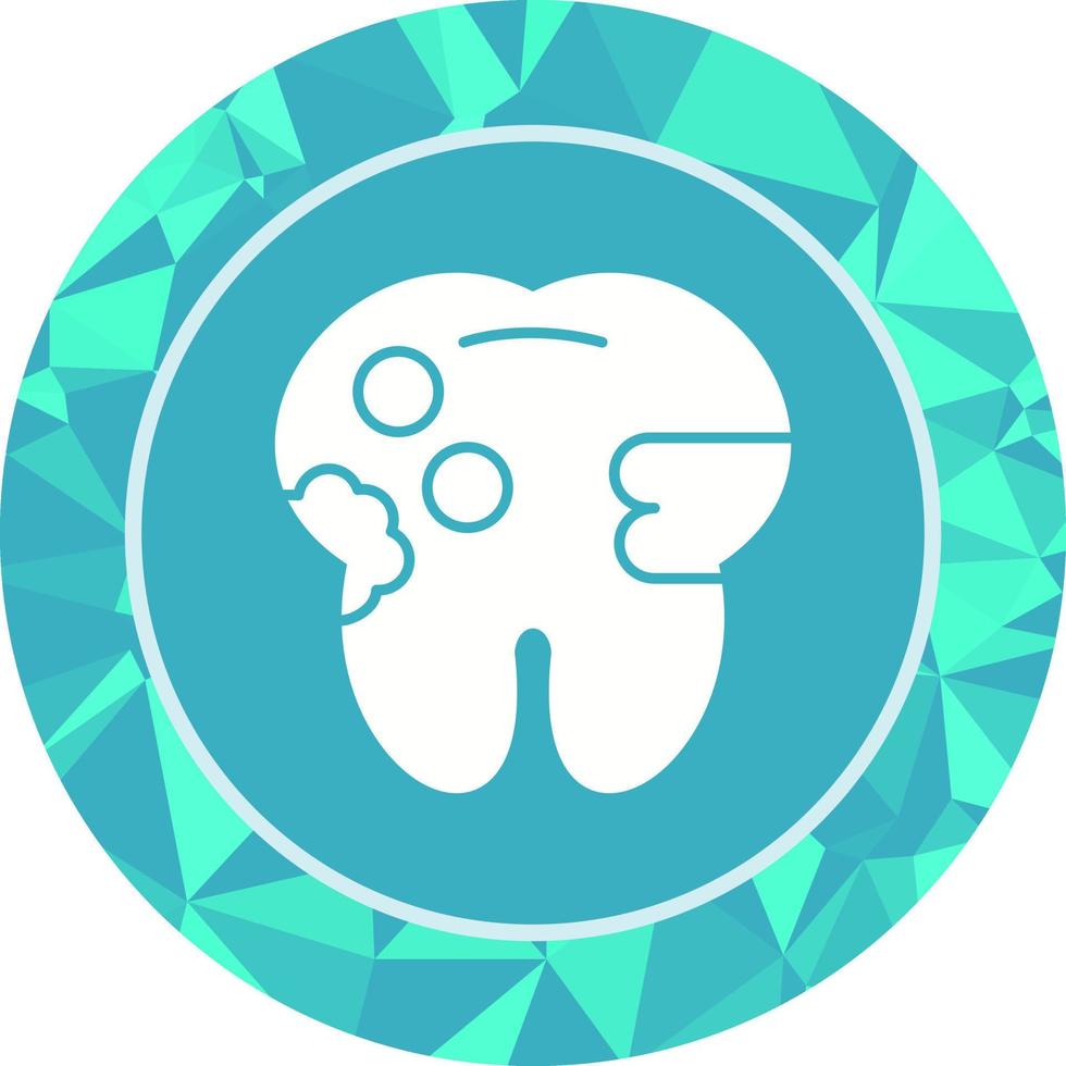 icono de vector de caries