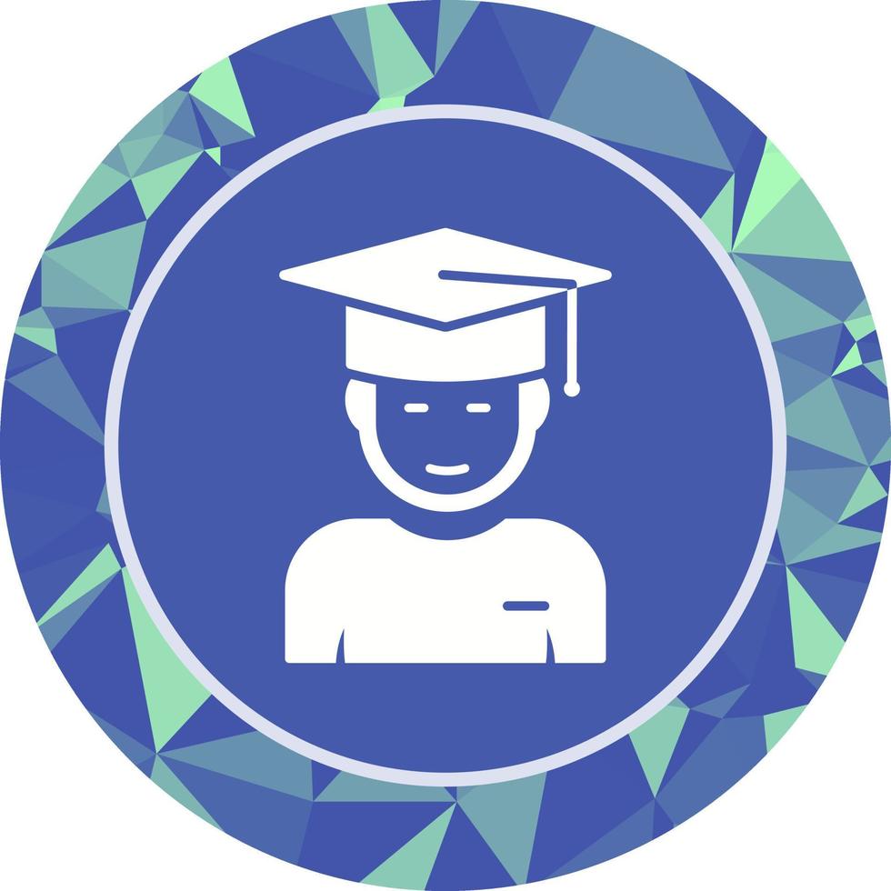 icono de vector de estudiante graduado