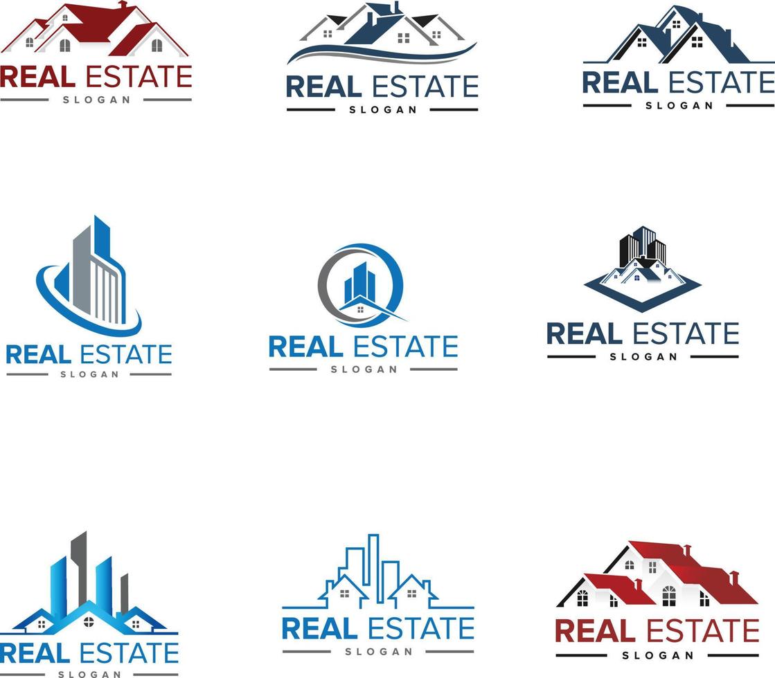 Real estate Building logo design inspiration. building logo design Free Vector