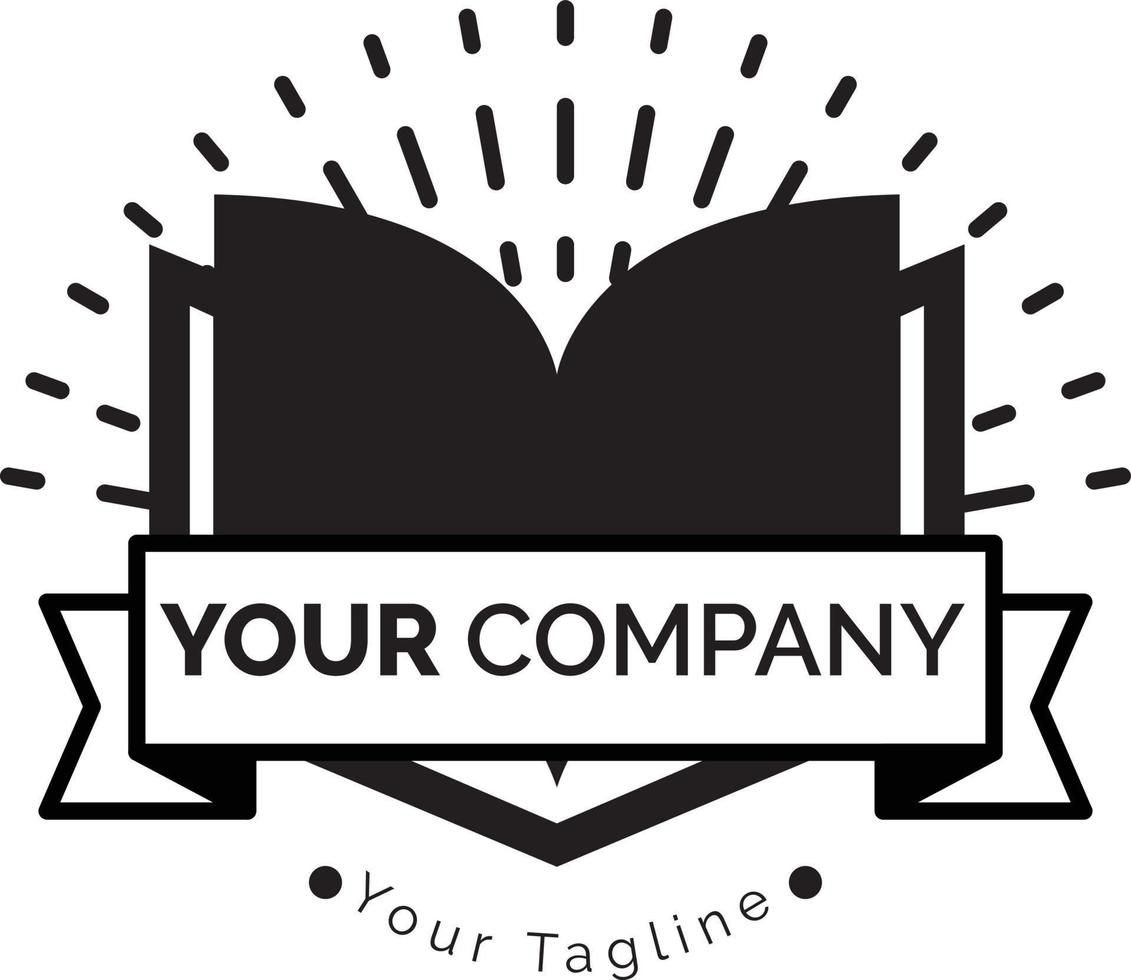 Books and Graduates Icon Vector Education Logo Template Free Vector