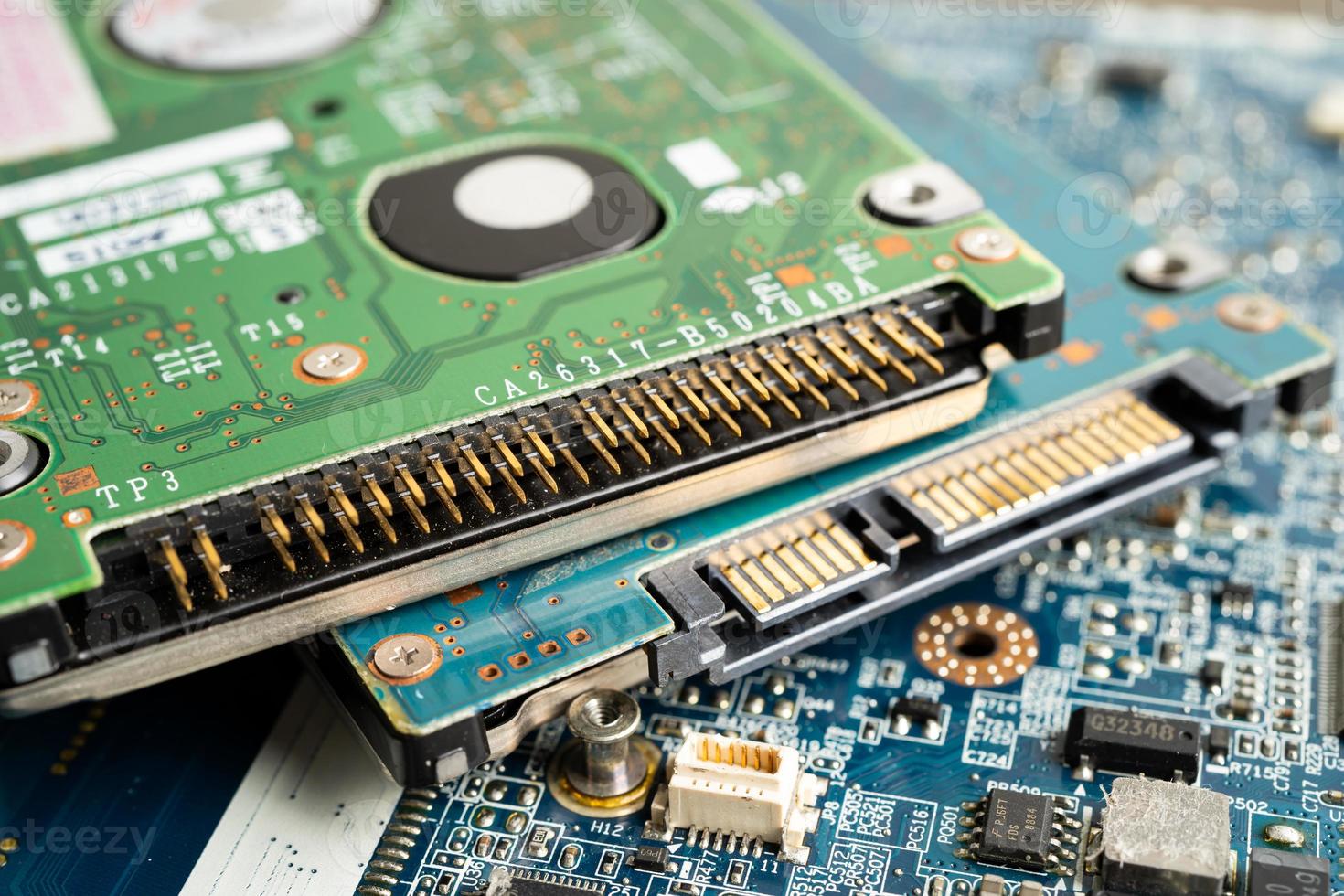 micro circuit main board computer electronic technology, hardware, mobile phone, upgrade, cleaning concept. photo