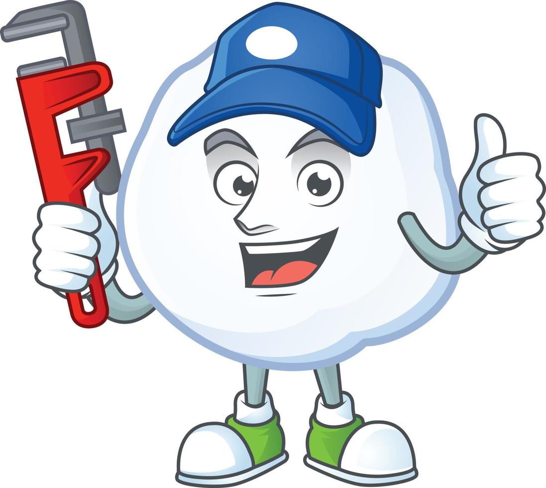 Snowball cartoon mascot style vector
