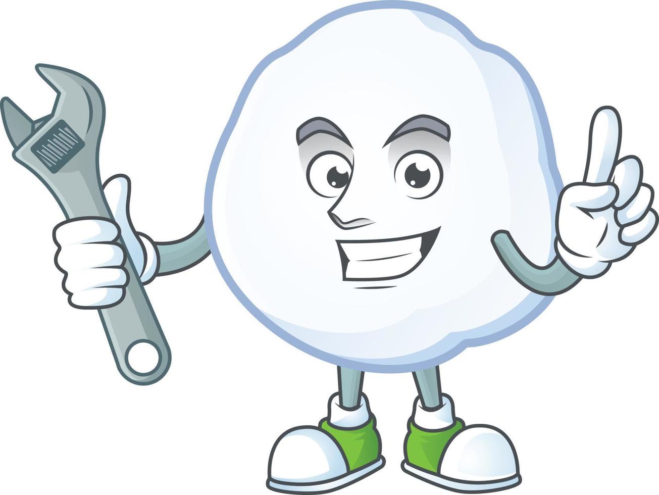 Snowball cartoon mascot style vector