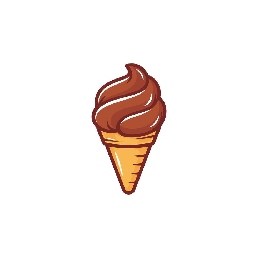 Ilustración de vector de icono de helado