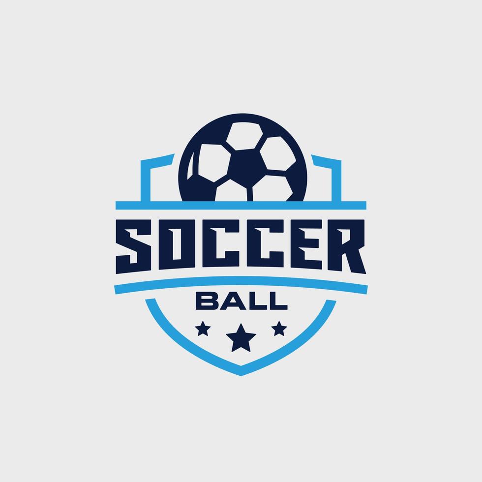 Soccer team emblem logo design vector illustration