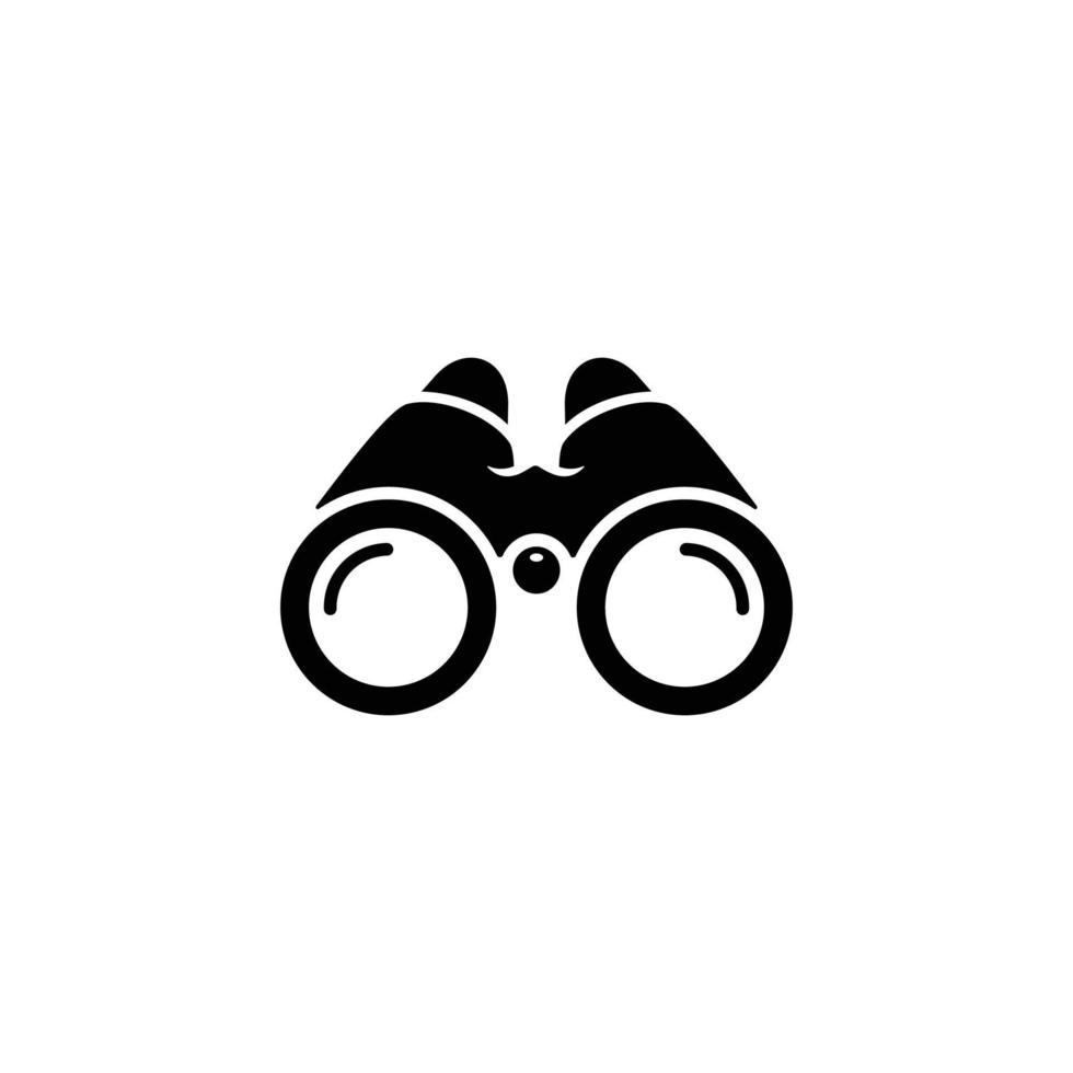 Binoculars simple flat icon vector illustration
