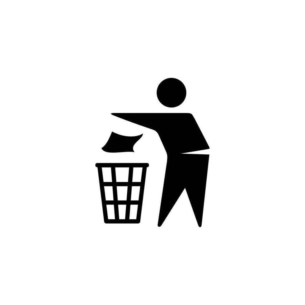 Do not litter simple flat icon vector illustration