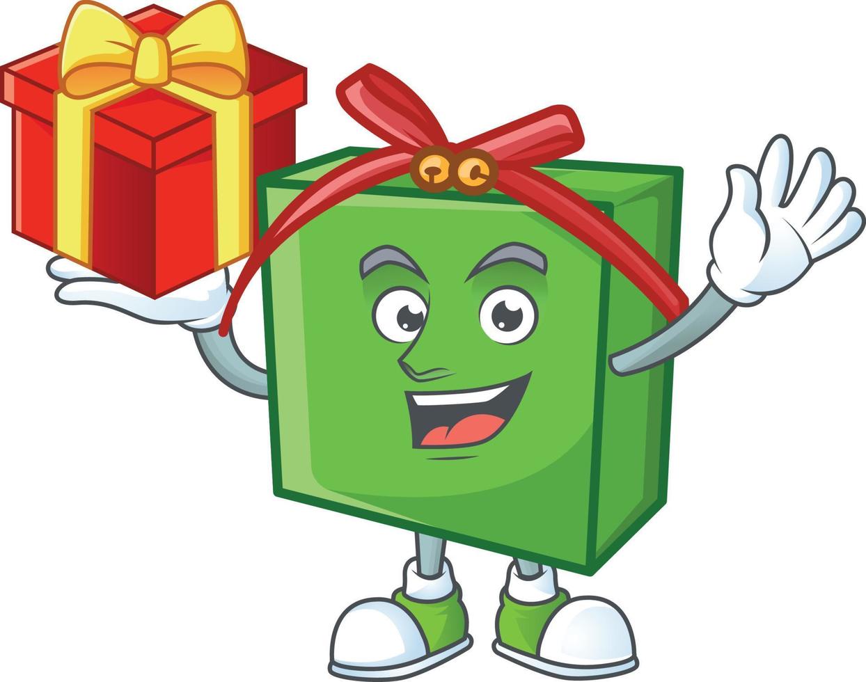 vector de caja de regalo verde