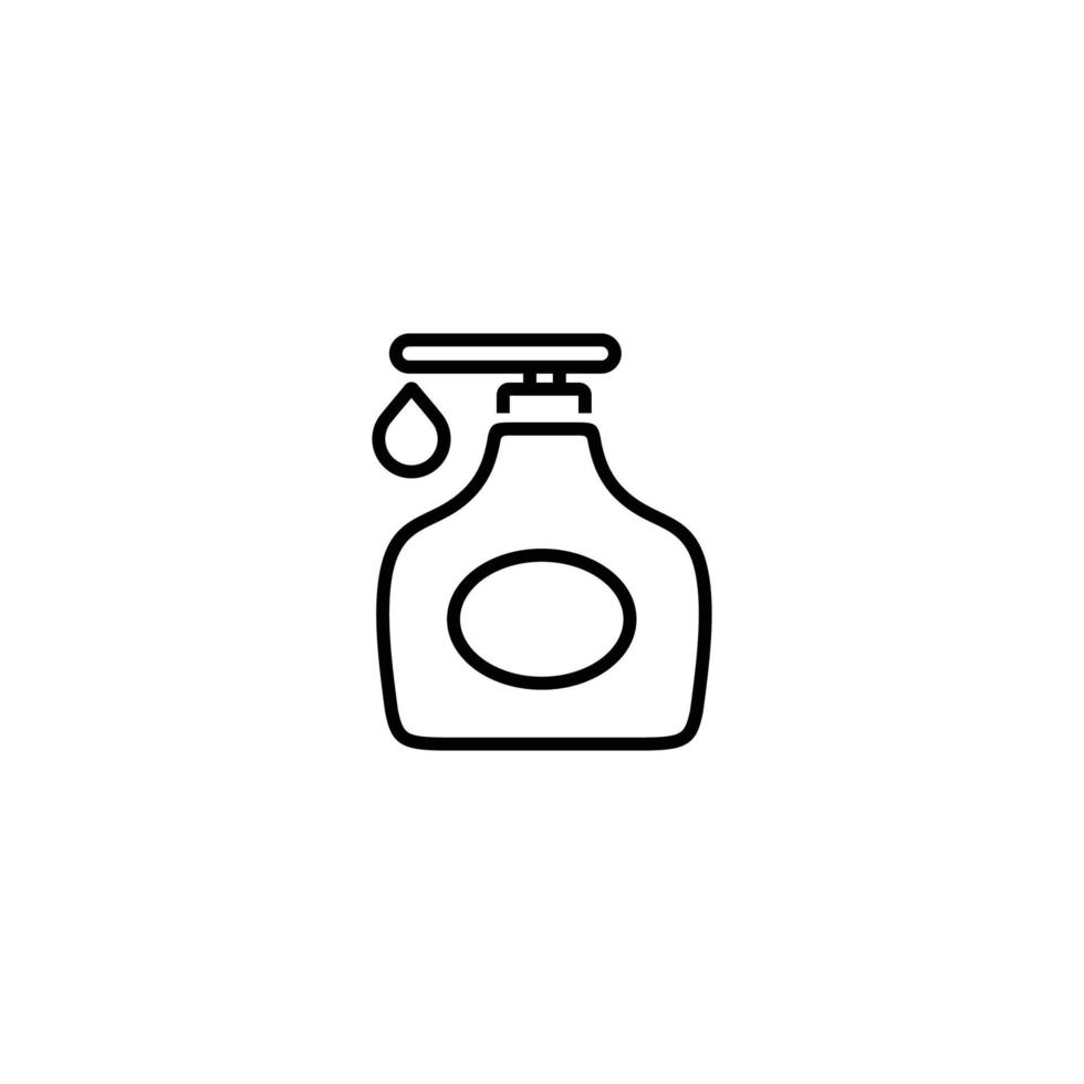 Barber lotion outline flat icon vector