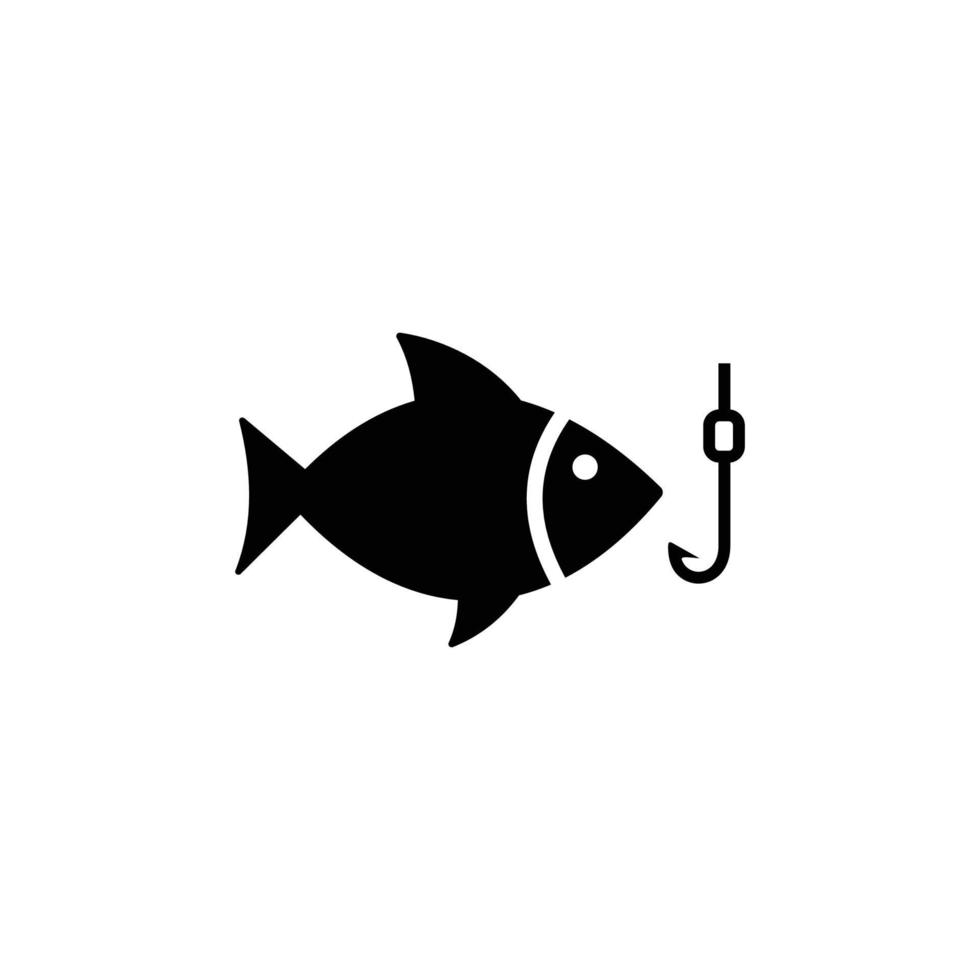 ilustración de vector de icono plano simple de pesca