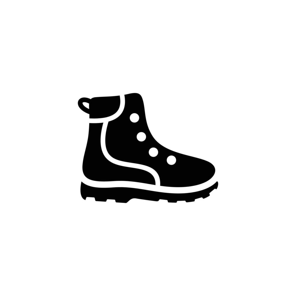 Ilustración de vector de icono plano simple bota de camping