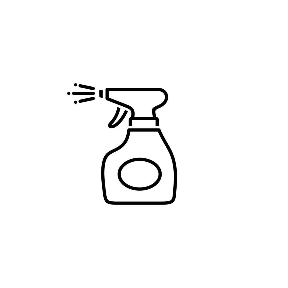 Barber spray outline flat icon vector