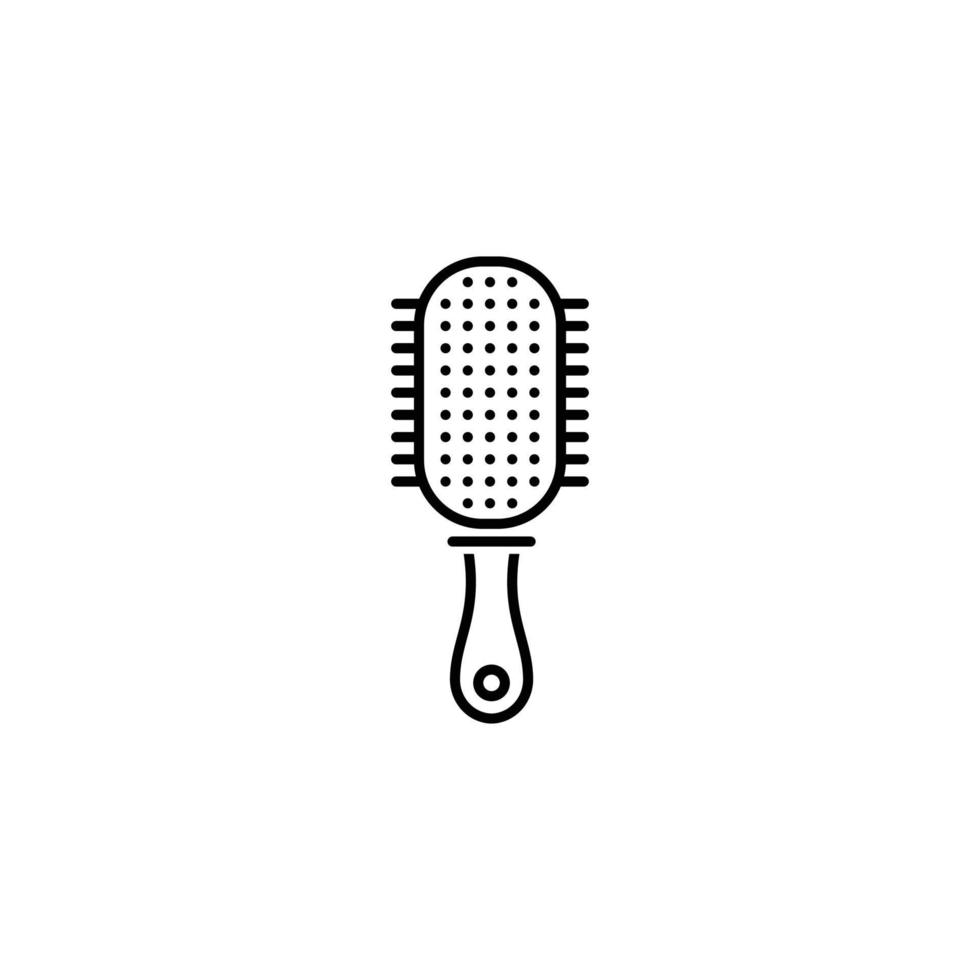 Barber roll comb outline flat icon vector