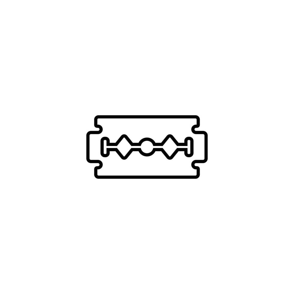 Razor blade outline flat icon vector