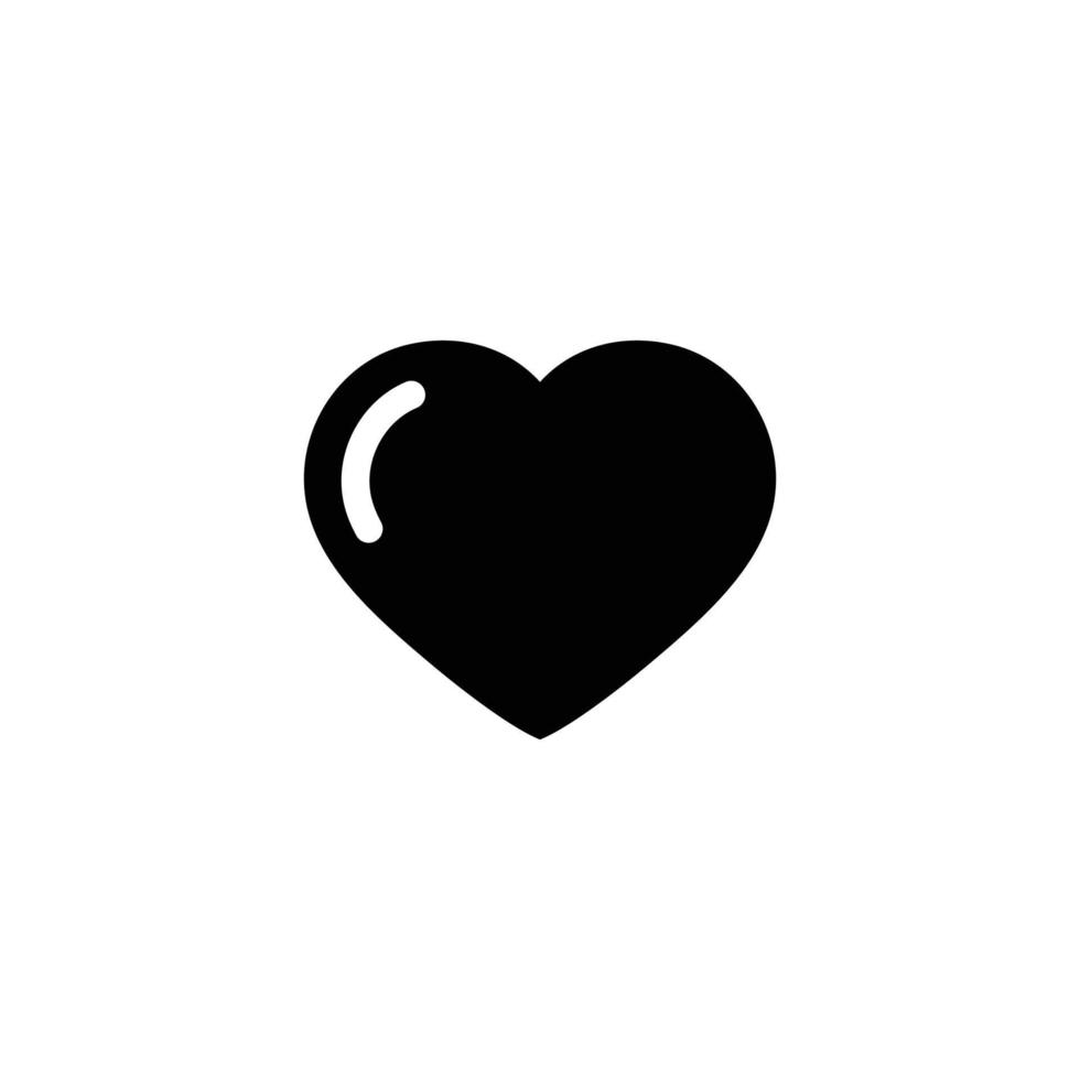 vector de icono plano simple de corazón