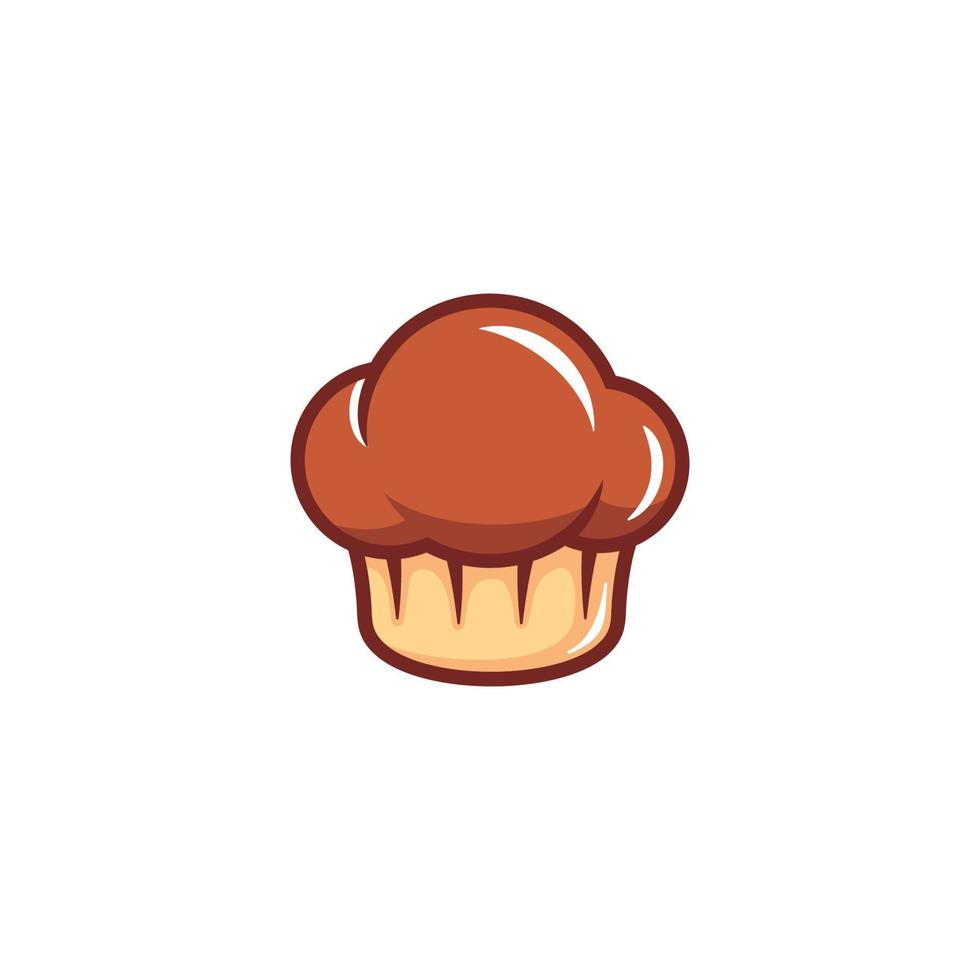 Ilustración de vector de diseño de icono de cupcake