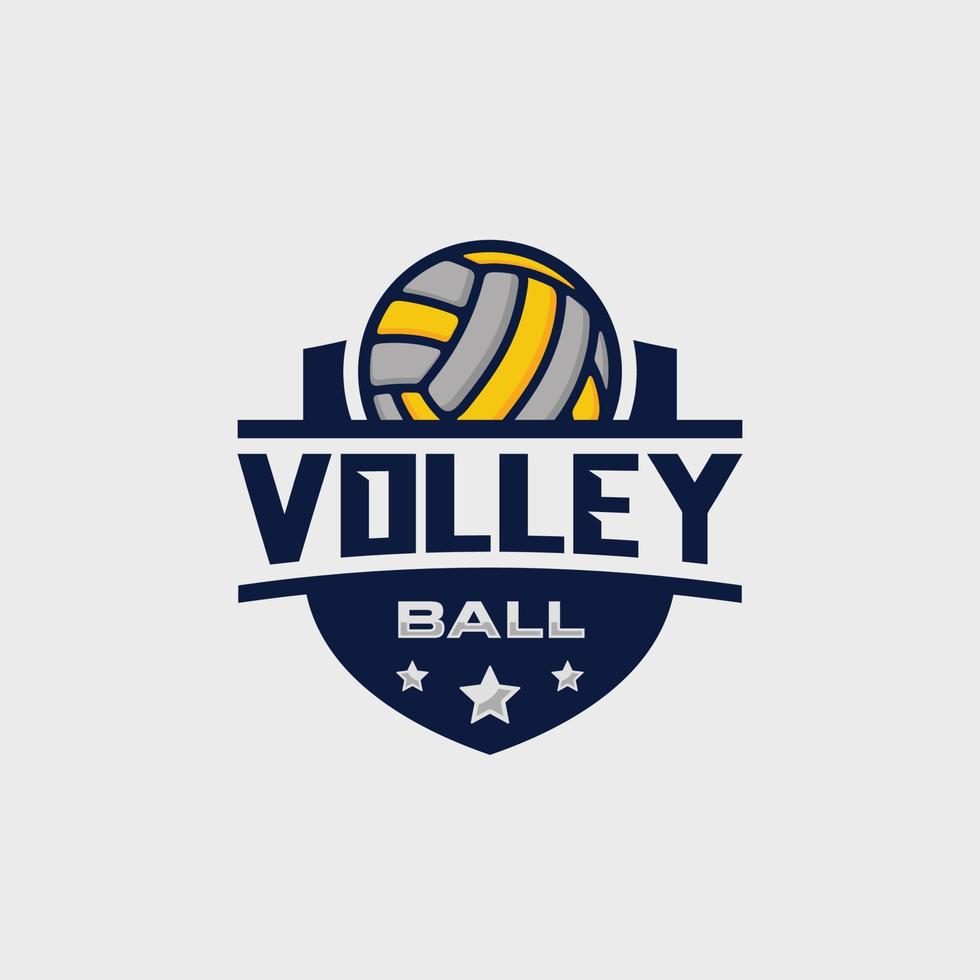 Volleyball team emblem logo design vector illustration