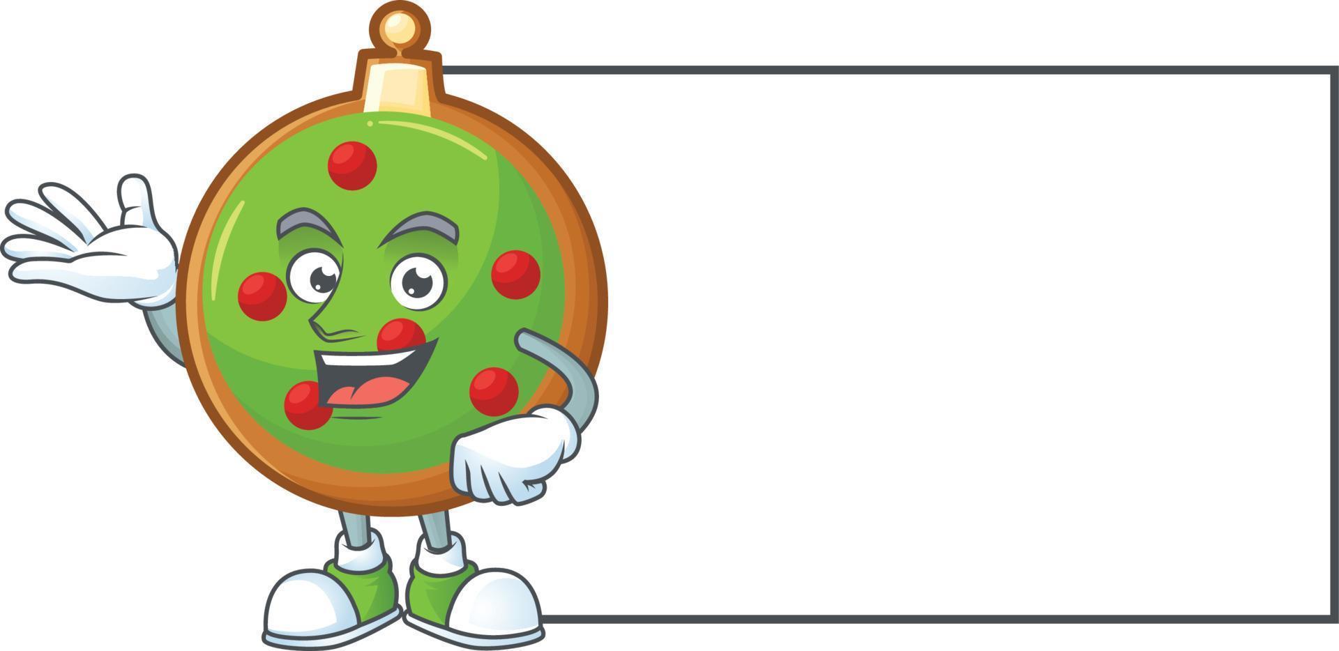 galletas de bola de navidad verde vector