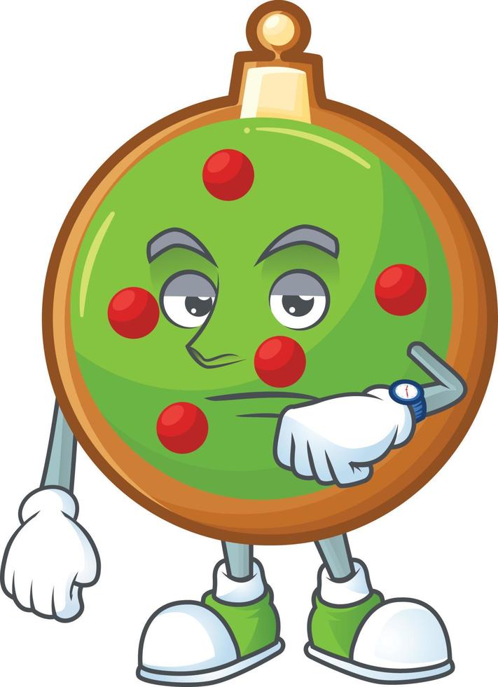 Green Christmas Ball Cookies vector