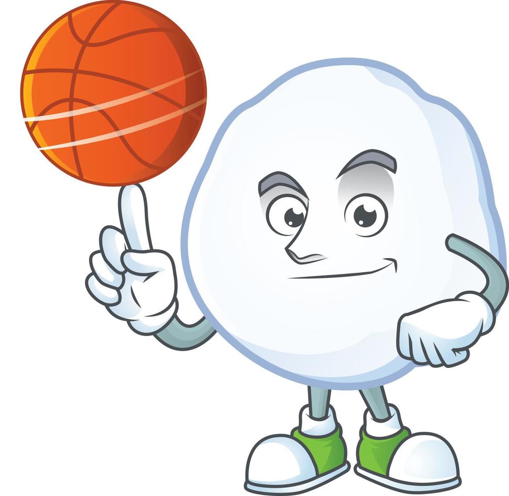 Snowball cartoon mascot style vector