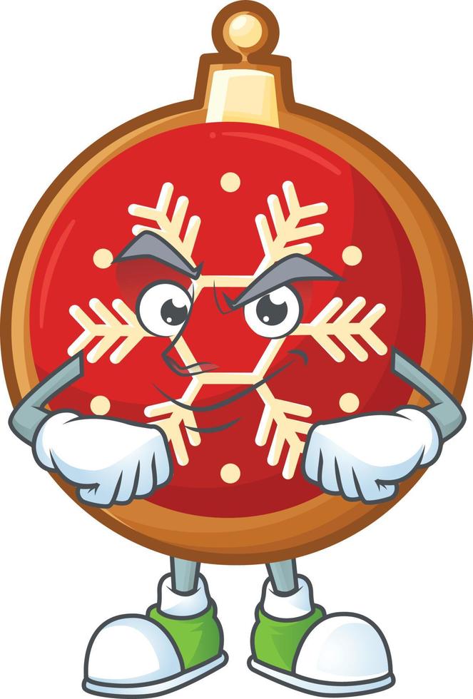 galletas de bolas navideñas rojas vector