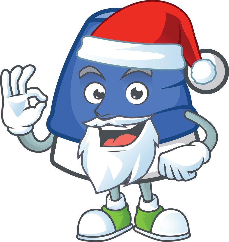 Blue Christmas Hat Cartoon vector