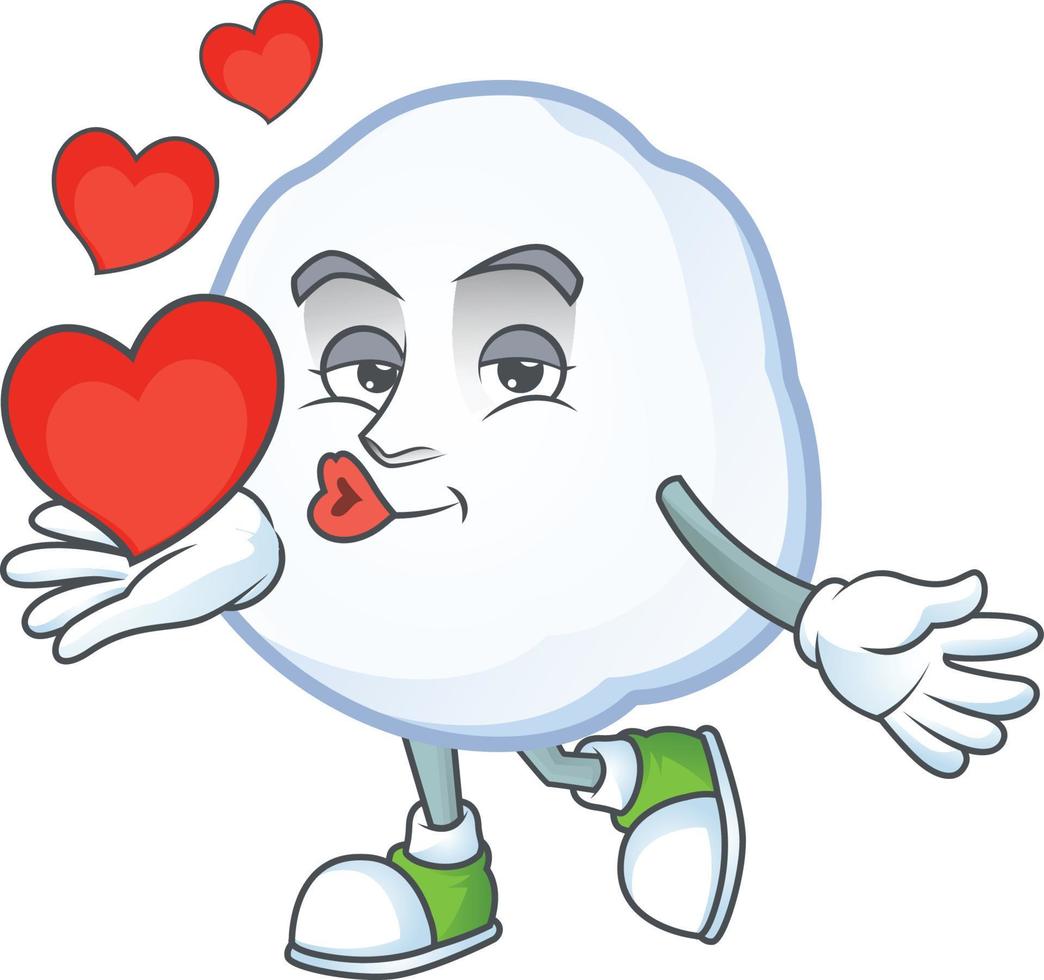 Snowball cartoon mascot style vector