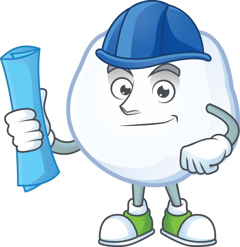 Snowball cartoon mascot style vector