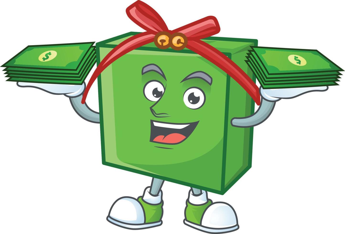 vector de caja de regalo verde