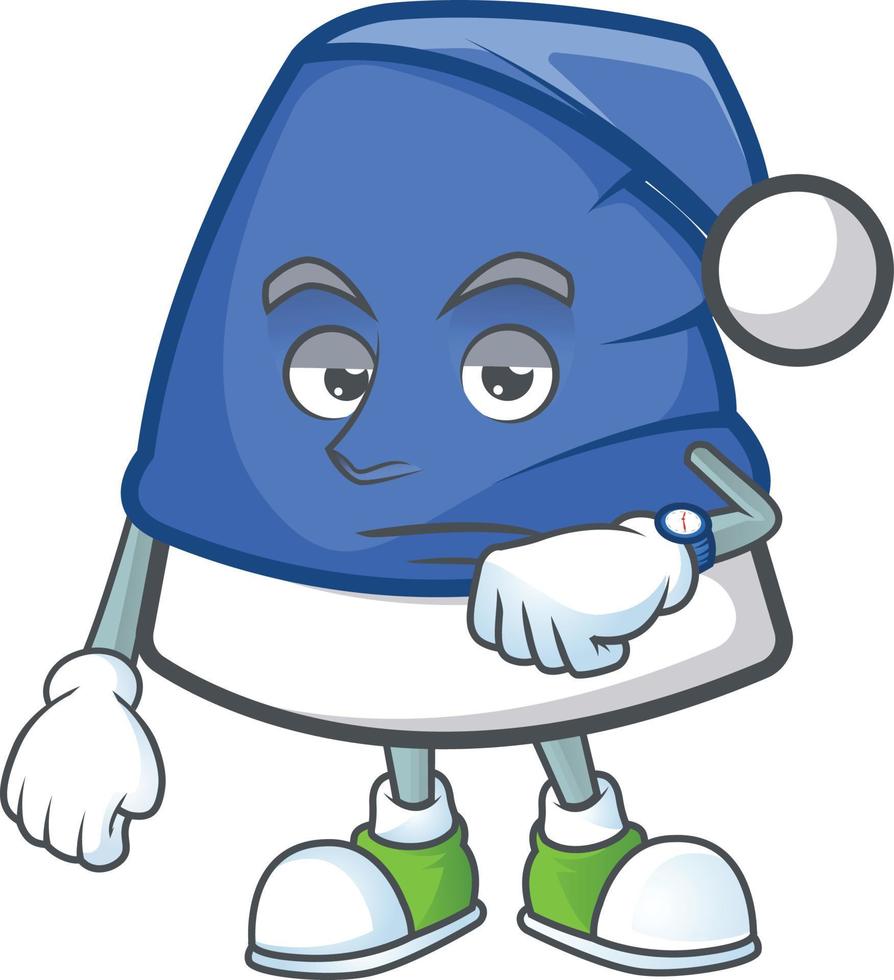 Blue Christmas Hat Cartoon vector