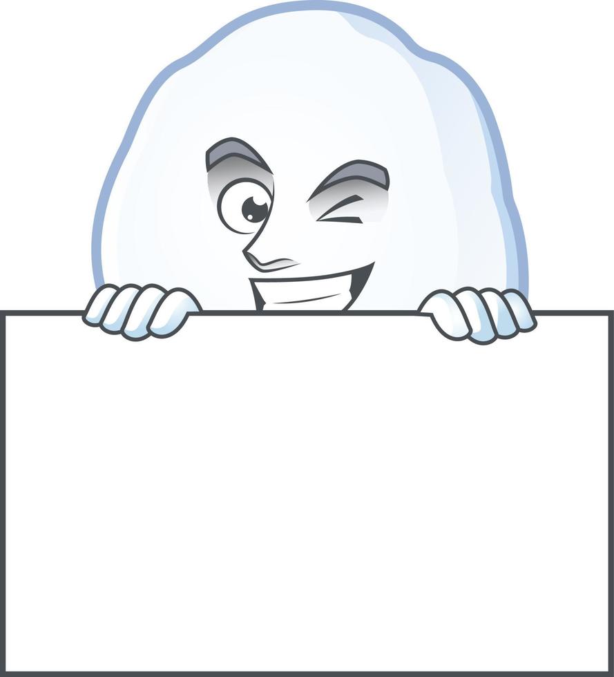 Snowball cartoon mascot style vector