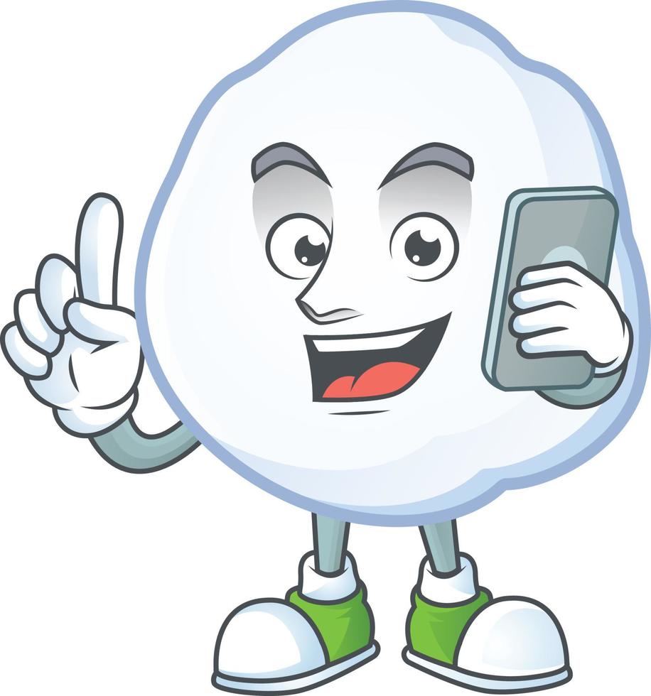 Snowball cartoon mascot style vector