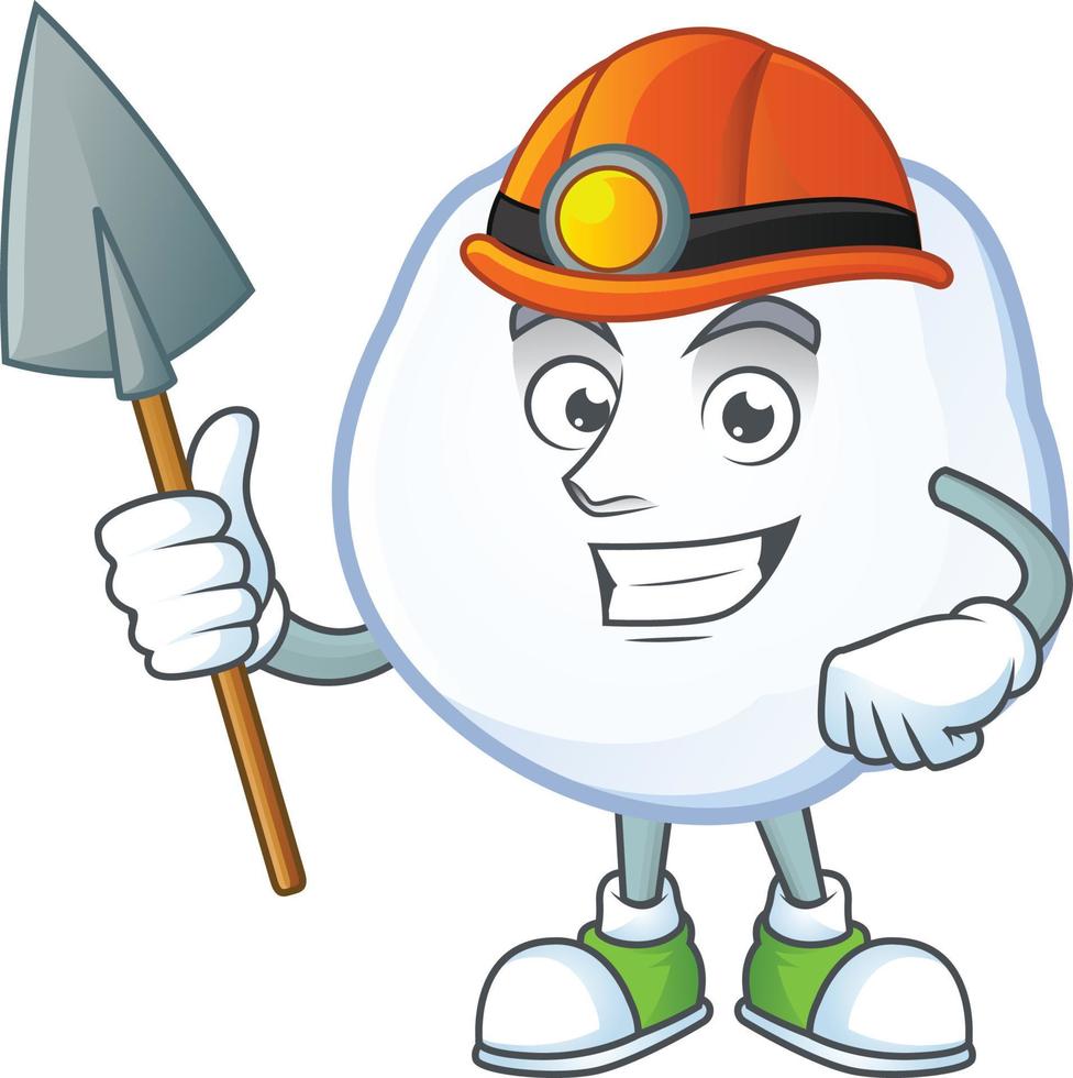 Snowball cartoon mascot style vector