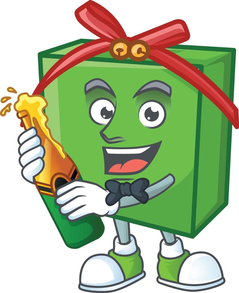 Green Gift Box Vector