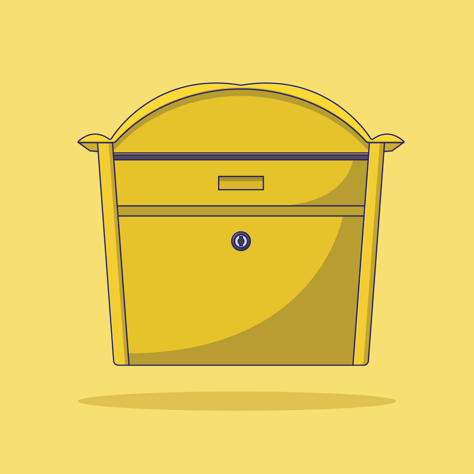 Mailbox vector icon illustration with outline for design element clip