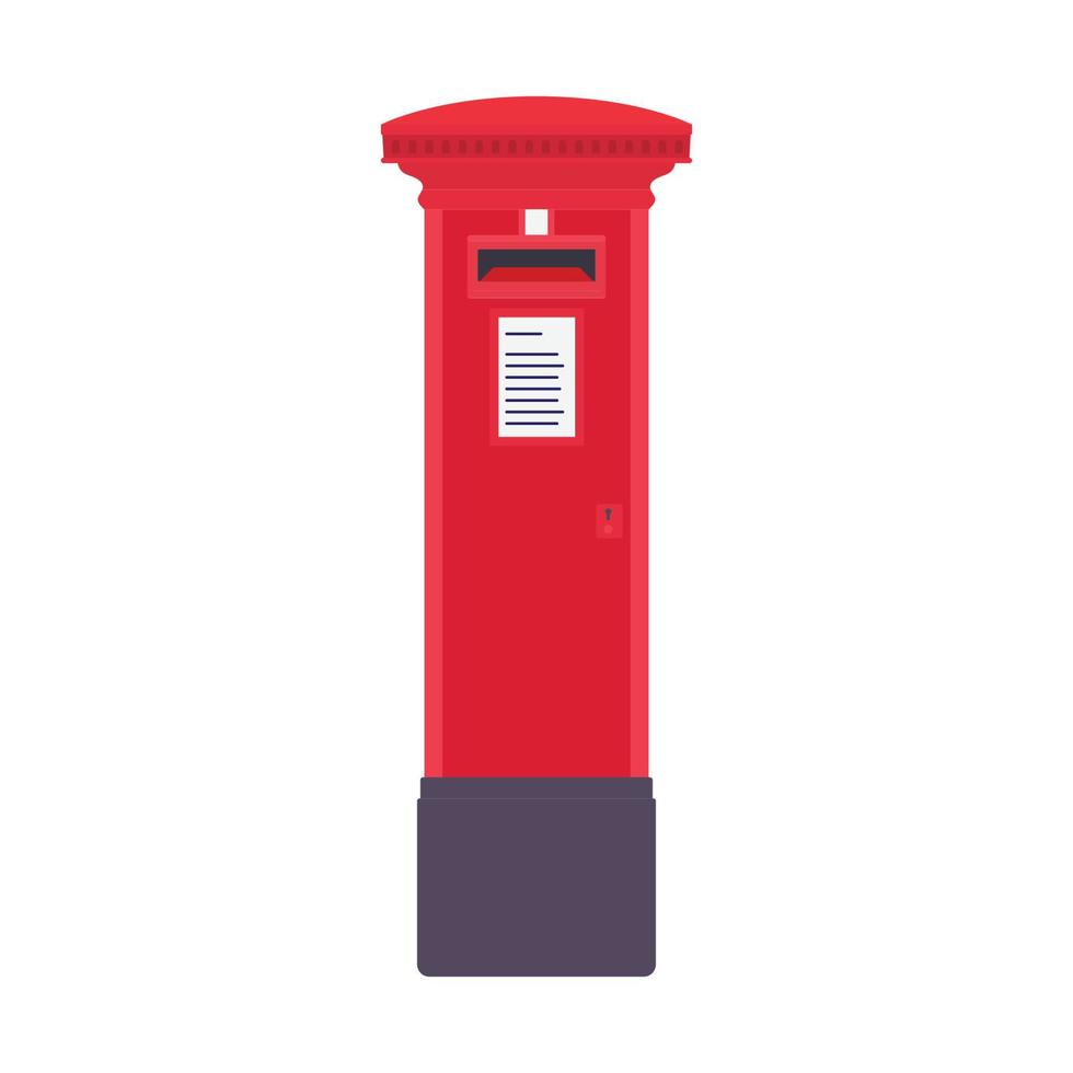 Mailbox Flat Illustration. Clean Icon Design Element on Isolated White Background vector