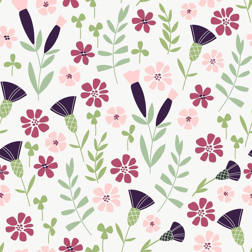 Floral spring pattern vector