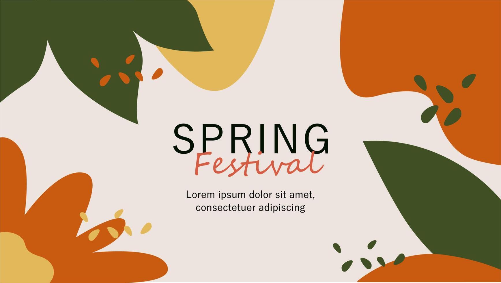 spring festival poster template pastel color vector stock 18939046