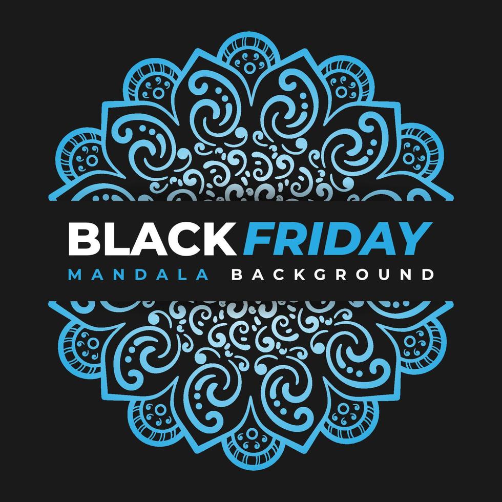 Black Friday with Mandala Background vector