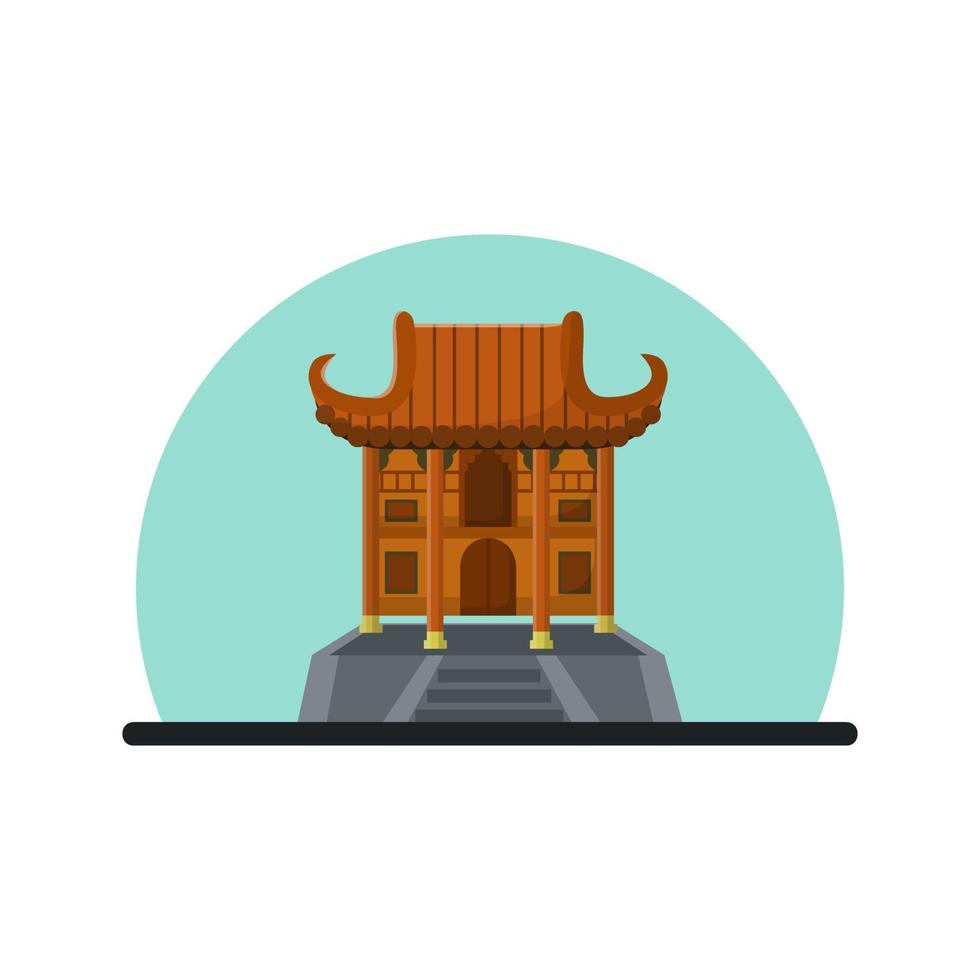 Traditional House from Asia Culture Architecture Vector Illustration Conceptual