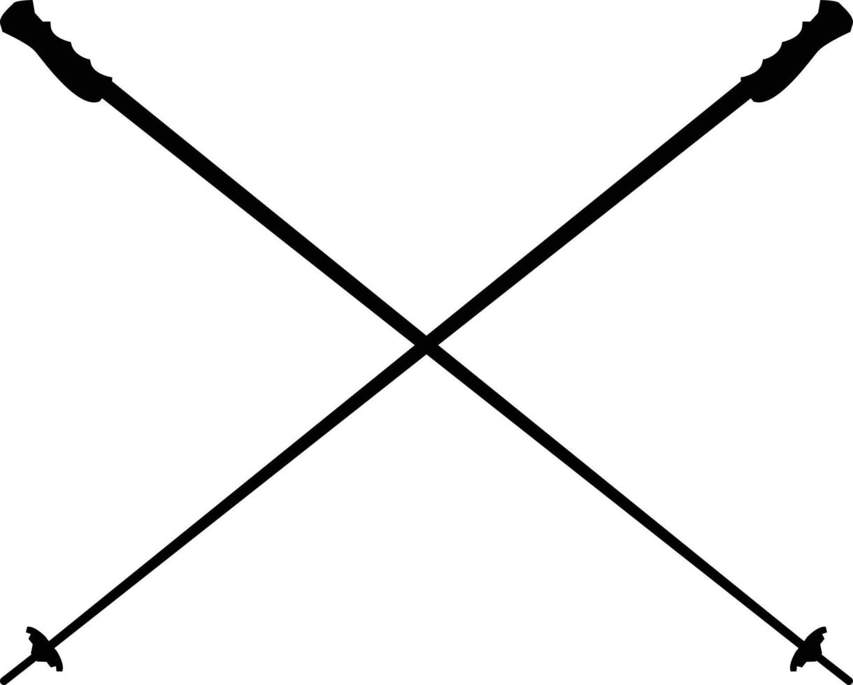 Ski poles icon on white background.  logo with ski poles sign. flat style. vector