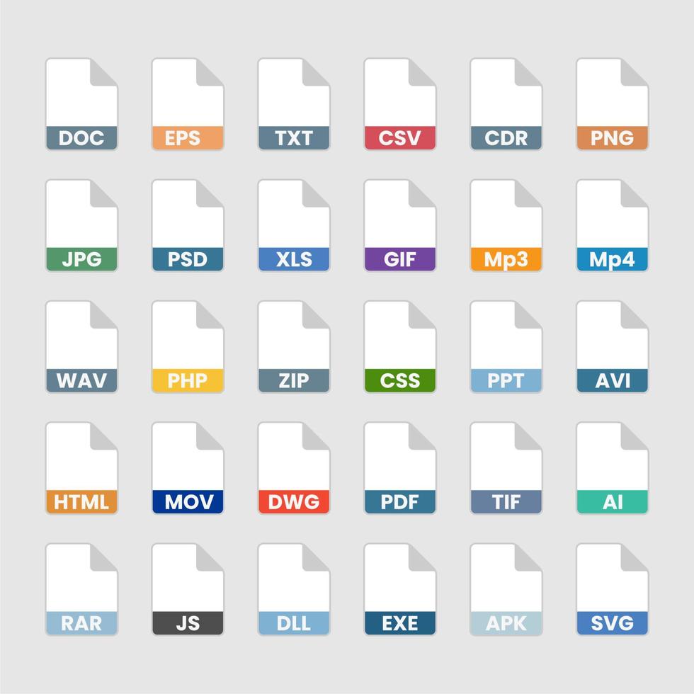 file extension type simple icon vector