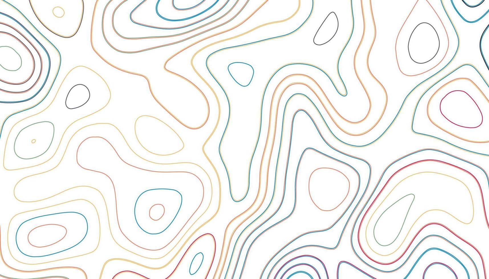 Topographic multicolored linear background. Abstraction with place for text. Map line of topography. Vector abstract topographic map concept, Topographic multicolored linear background with copy space